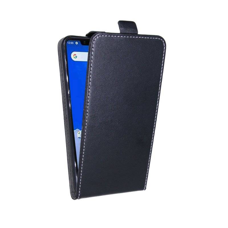 Motorola One Tasche Flip Case Schutzhülle Schwarz