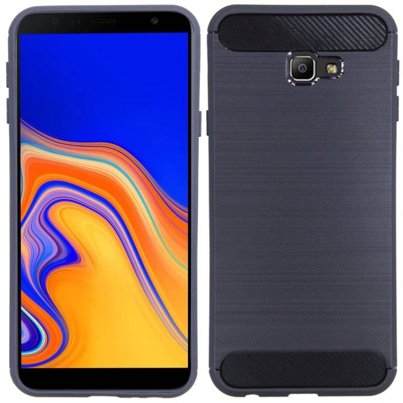 Samsung Galaxy J4+ Plus (J415F) Silikon Hülle Cover Case Bumper Schwarz