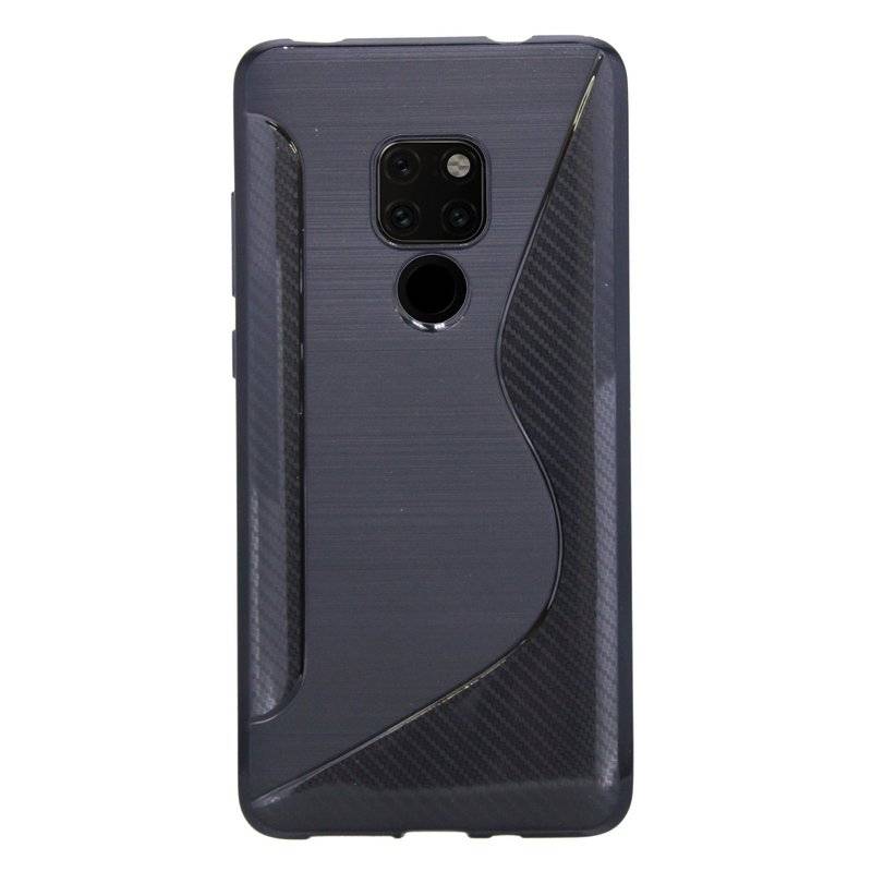 Huawei Mate 20 Silikon Hülle S-Line Cover Case Bumper Schwarz