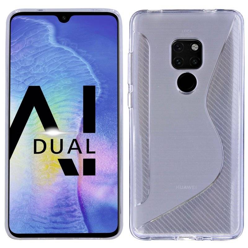 Huawei Mate 20 Silikon Hülle S-Line Cover Case Bumper Transparent