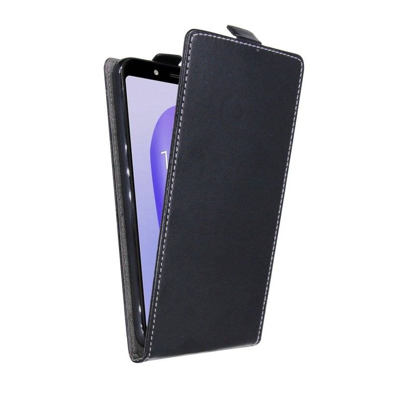 BQ Aquaris C Tasche Flip Case Schutzhülle Schwarz