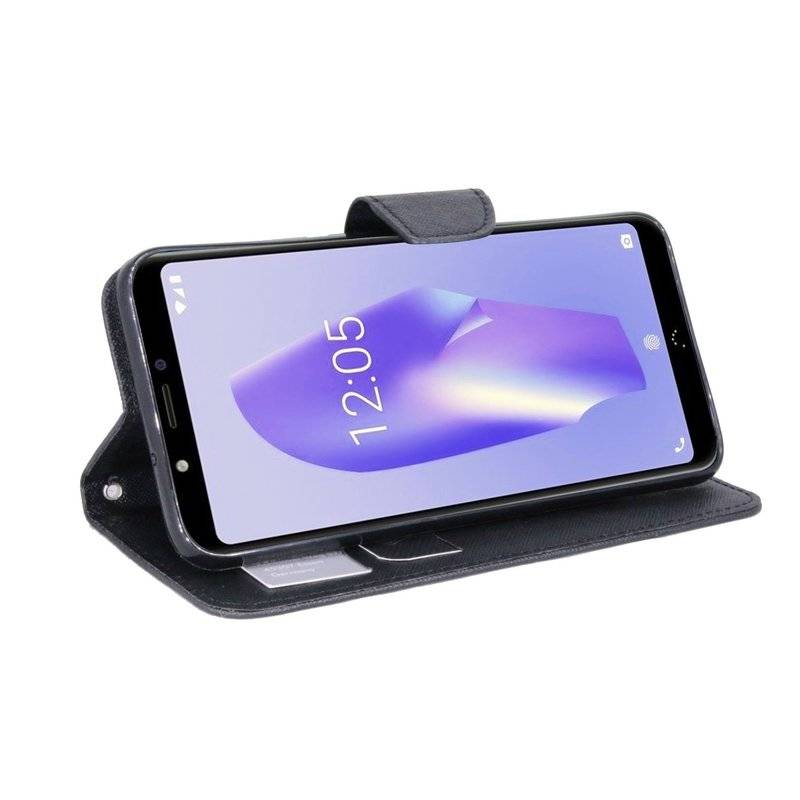 BQ Aquaris C Tasche Flip Case Handy Schutzhülle Schwarz