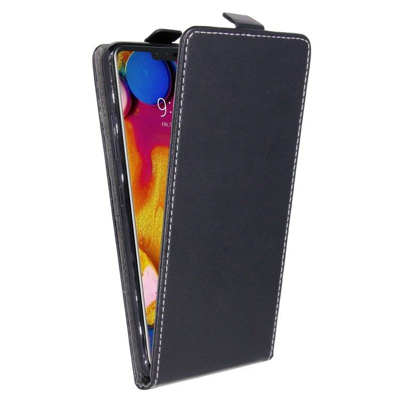 LG V40 ThinQ Tasche Flip Case Handy Schutzhülle Schwarz