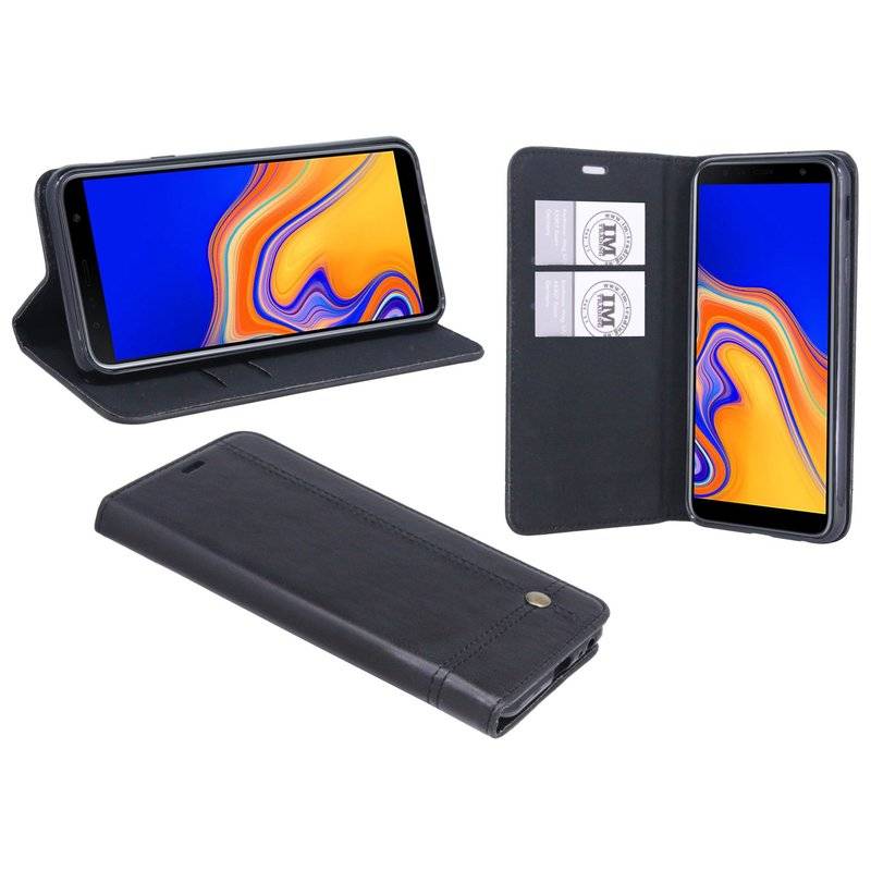 Samsung Galaxy J4+ Plus (J415F) Tasche Flip Case Schutzhülle Schwarz