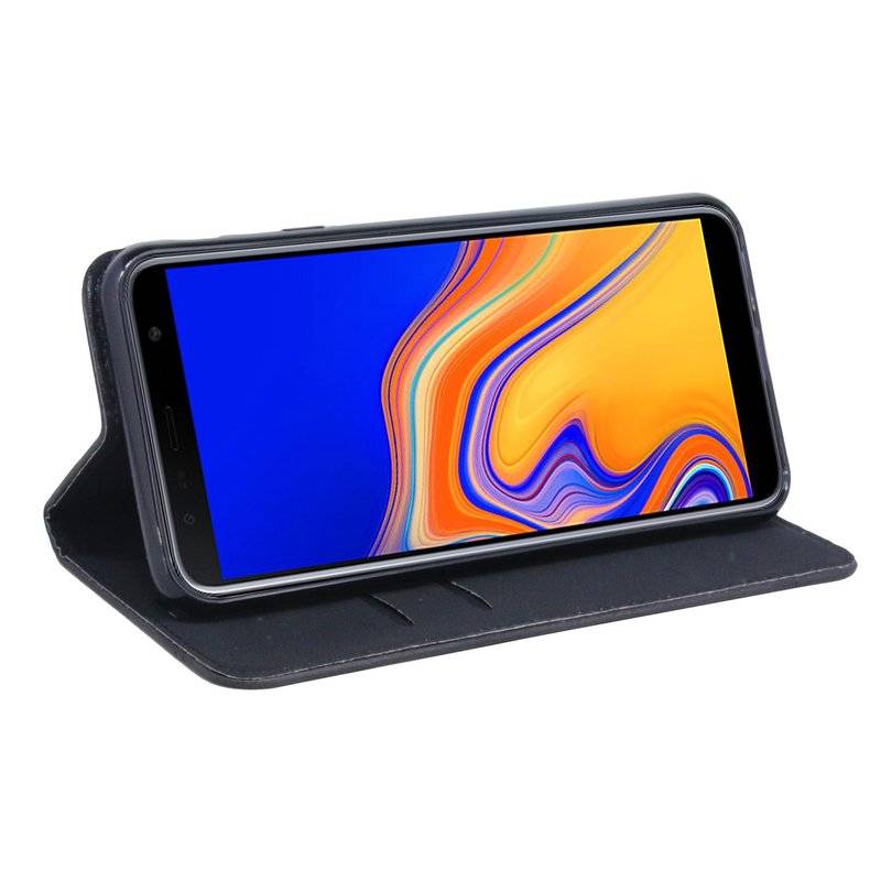 Samsung Galaxy J4+ Plus (J415F) Tasche Flip Case Schutzhülle Schwarz