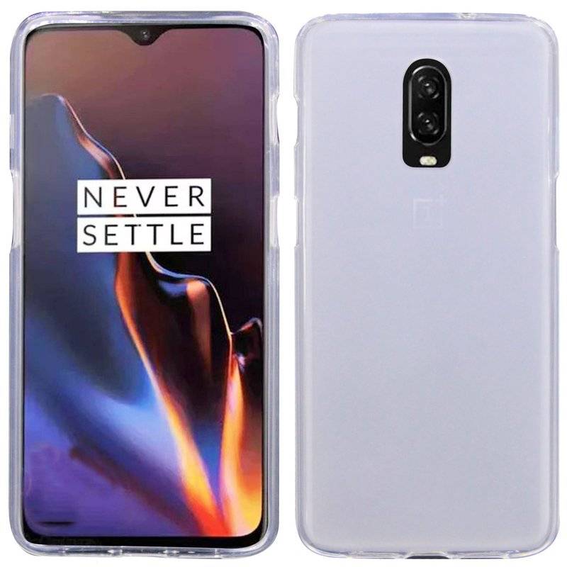 OnePlus 6T Silikon Hülle Cover Case Bumper Ice Transparent