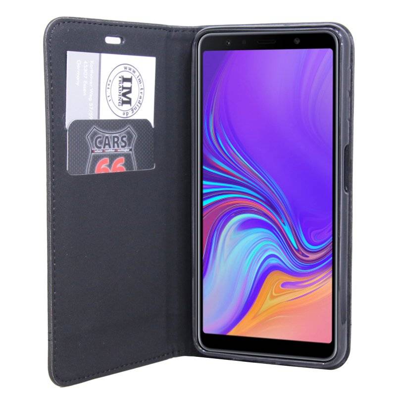 Samsung Galaxy A7 2018 Tasche Flip Case Schutzhülle Schwarz