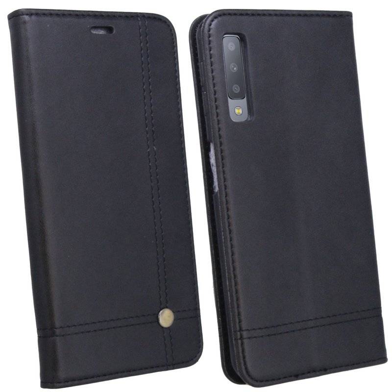 Samsung Galaxy A7 2018 Tasche Flip Case Schutzhülle Schwarz