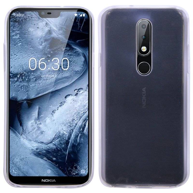 Nokia 5.1 Plus 2018 Silikon Hülle Cover Case Bumper Transparent