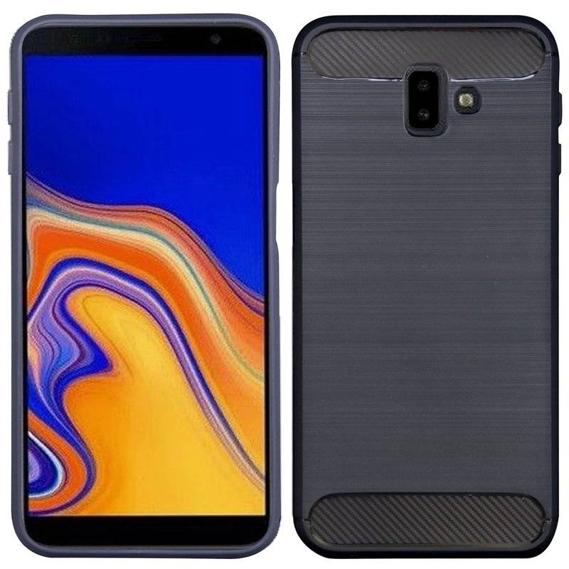 Samsung Galaxy J6+ Plus (J610F) Silikon Hülle Cover Case Bumper Schwarz