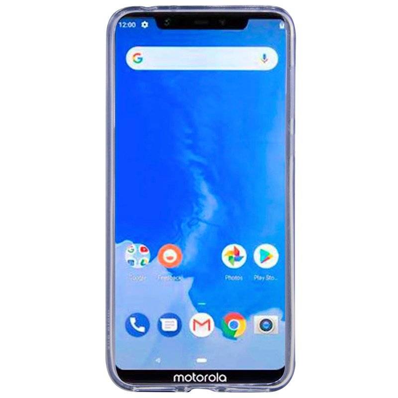 Motorola One Silikon Hülle Schutz Cover Case Transparent