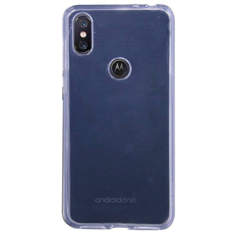 Motorola One Silikon Hülle Schutz Cover Case Transparent
