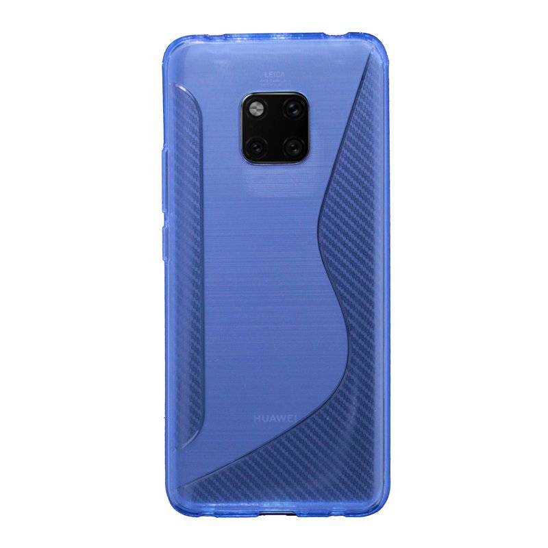 Huawei Mate 20 PRO Silikon Hülle S-Line Cover Case Bumper Blau