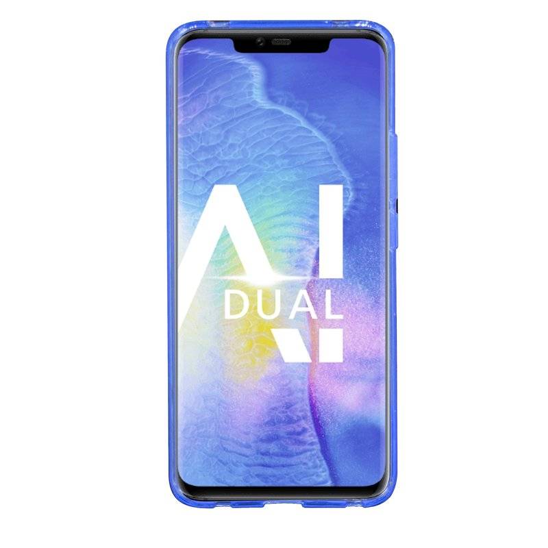 Huawei Mate 20 PRO Silikon Hülle S-Line Cover Case Bumper Blau