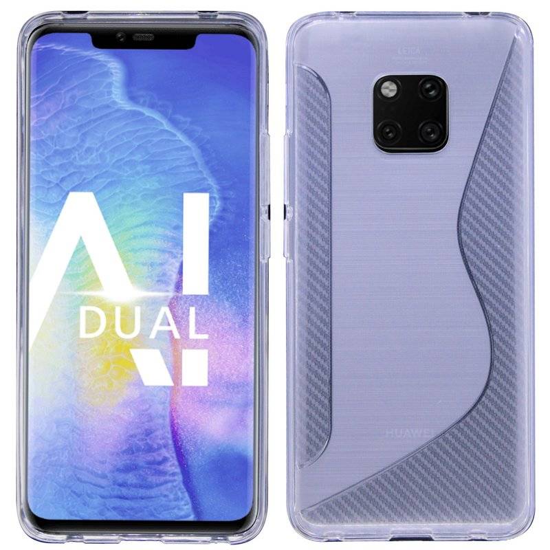 Huawei Mate 20 PRO Silikon Hülle S-Line Cover Case Bumper Transparent