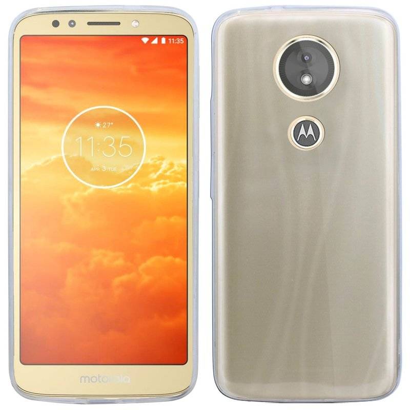 Motorola Moto E5 Play Silikon Hülle Schutz Cover Case Transparent