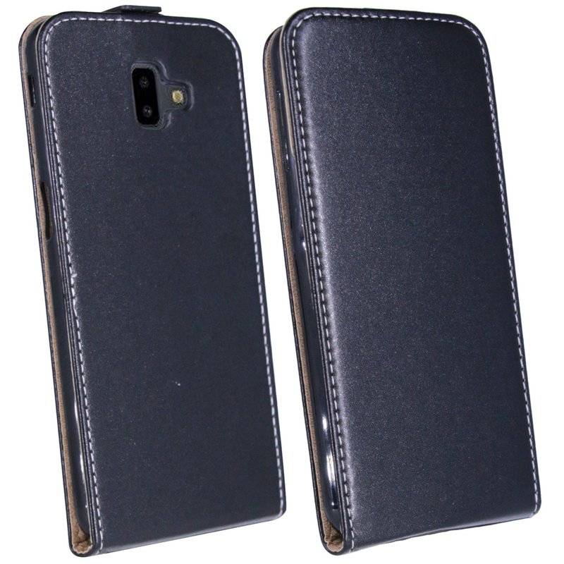 Samsung Galaxy J6+ Plus J610F Tasche Flip Case Handy Hülle Schwarz