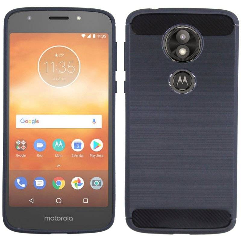 Motorola Moto E5 Plus Silikon Hülle Cover Case Bumper Schutz Schwarz