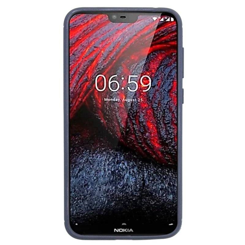 Nokia 6.1 Plus ( 2018 ) Silikon Hülle Cover Case Carbon Schwarz