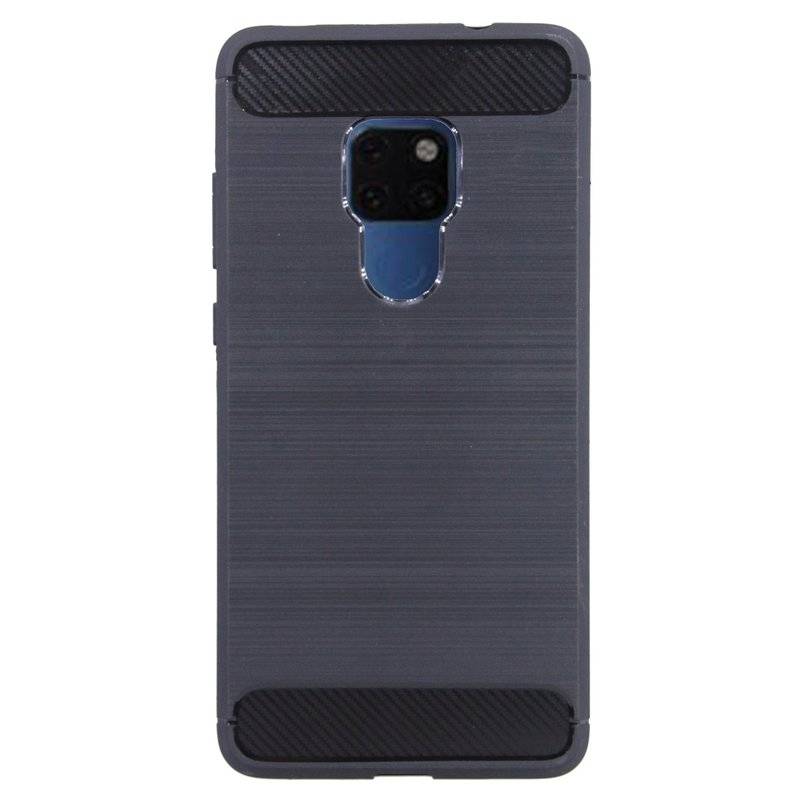 Huawei Mate 20 Silikon Hülle Cover Case Carbon Schwarz