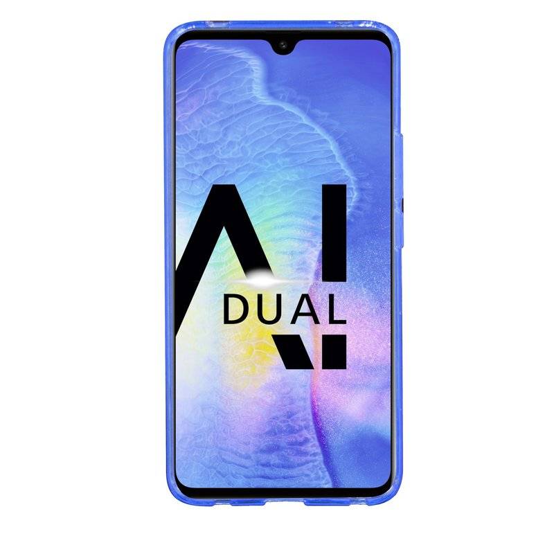 Huawei Mate 20 Silikon Hülle S-Line Cover Case Bumper Blau