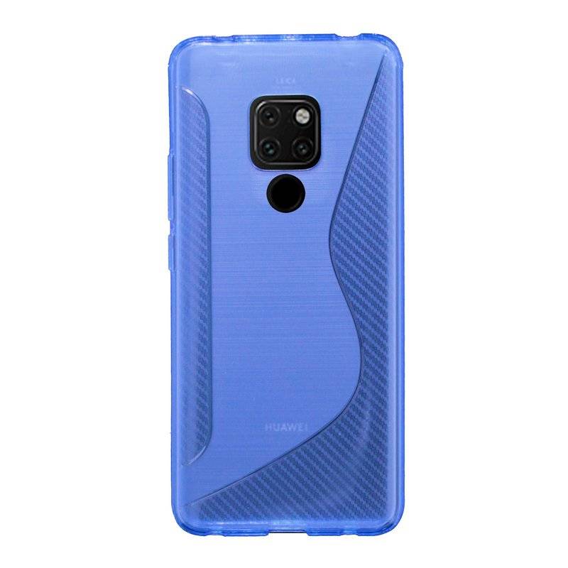 Huawei Mate 20 Silikon Hülle S-Line Cover Case Bumper Blau