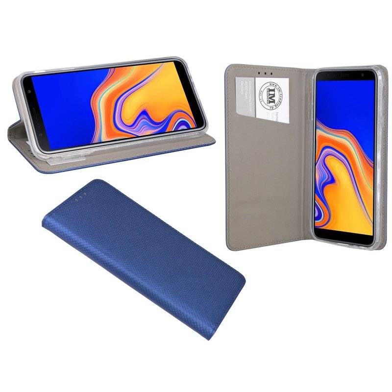Samsung Galaxy J4+ Plus (J415F) Tasche Flip Case Schutzhülle Blau