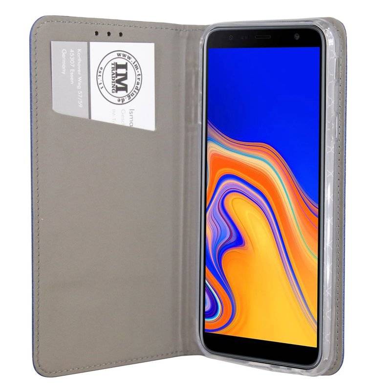 Samsung Galaxy J4+ Plus (J415F) Tasche Flip Case Schutzhülle Blau