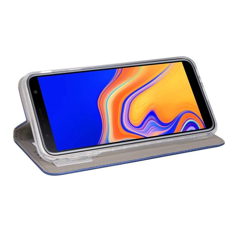 Samsung Galaxy J4+ Plus (J415F) Tasche Flip Case Schutzhülle Blau