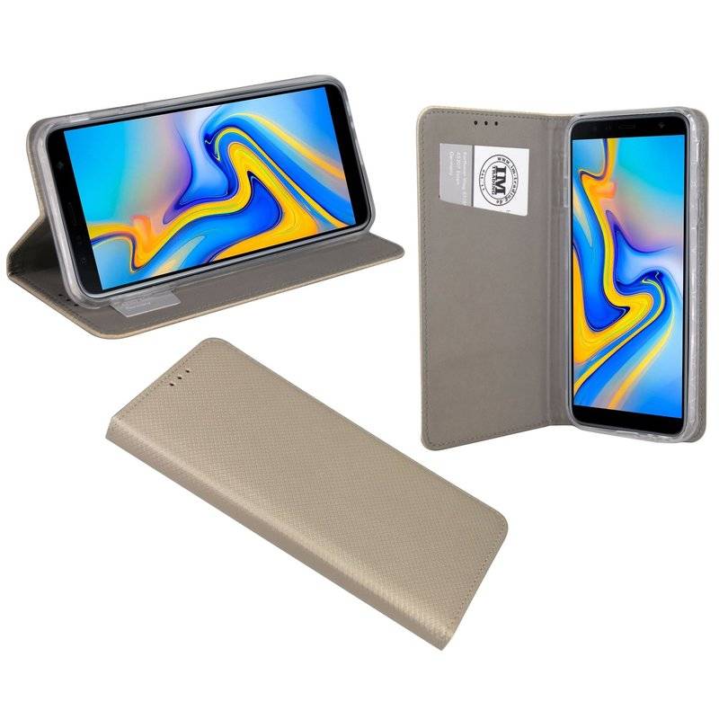 Samsung Galaxy J6+ Plus (J610F) Tasche Flip Case Schutzhülle Gold
