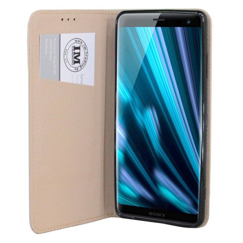 Sony Xperia XZ3 Tasche Hülle Flip Case Smartphone Schutzhülle Gold