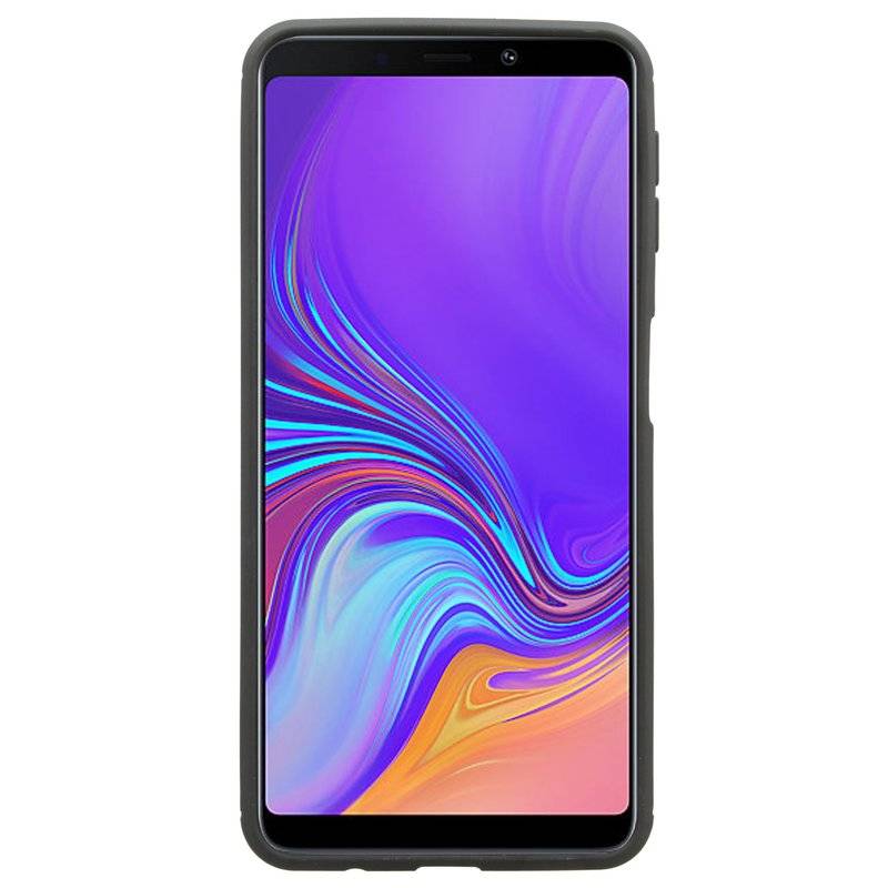 Samsung Galaxy A9 2018 Silikon Hülle Cover Case Bumper Schwarz