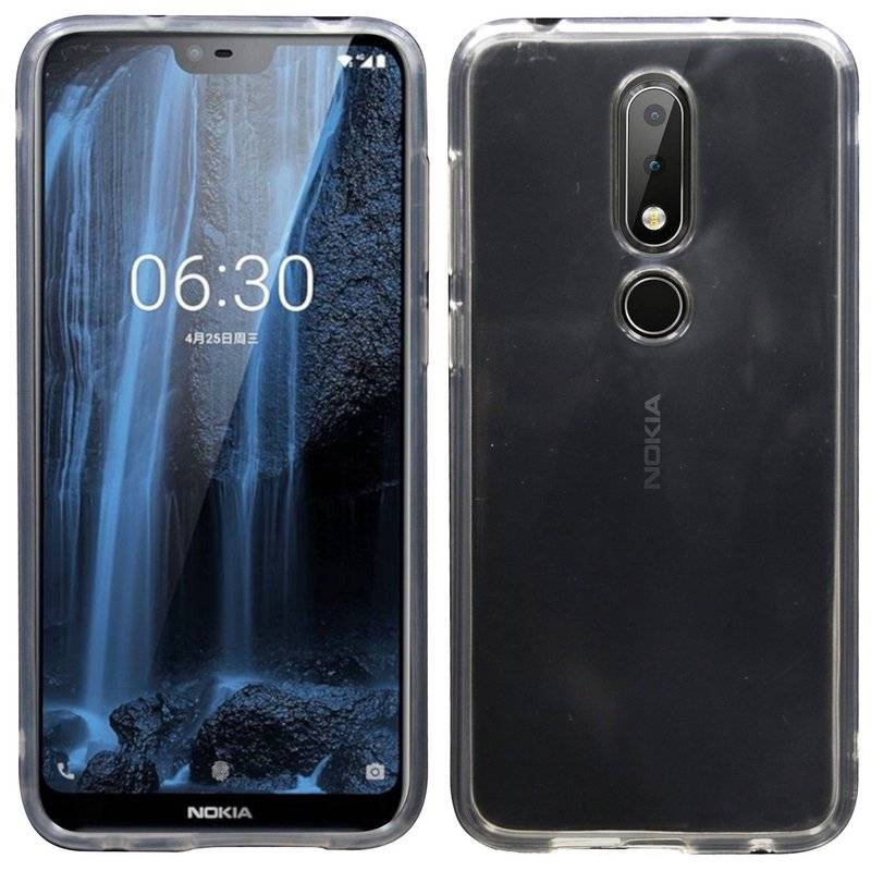 Nokia 6.1 Plus 2018 Silikon Hülle Cover Case Bumper Transparent