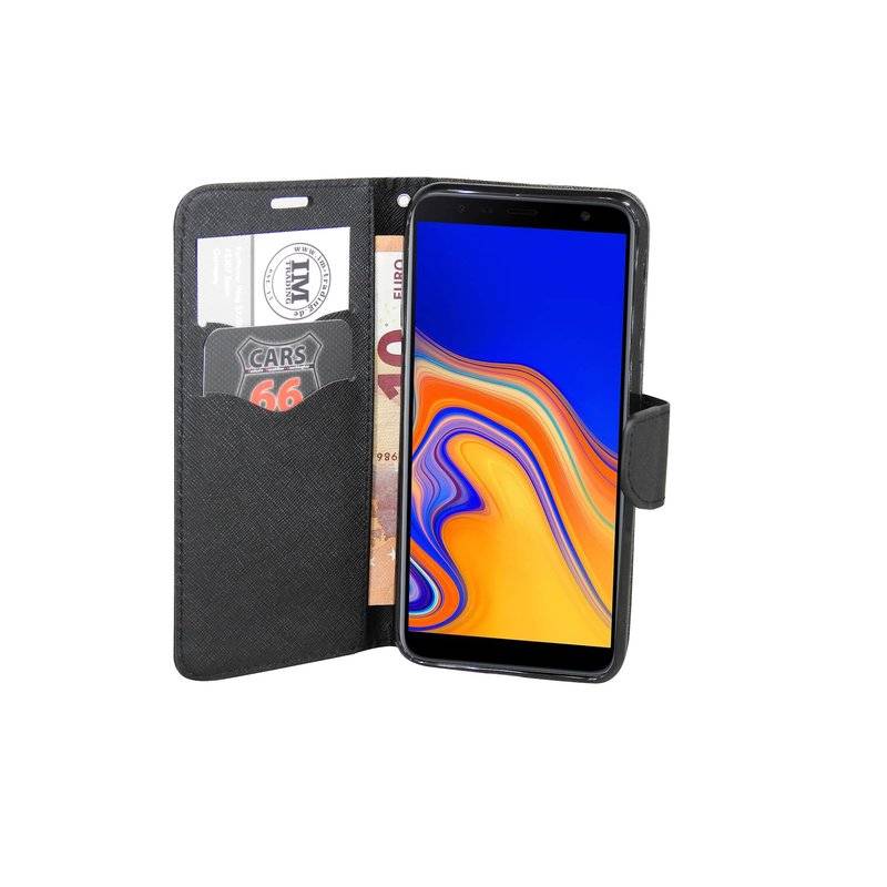 Samsung Galaxy J4+ Plus Flip Case Tasche Schutzhülle Schwarz