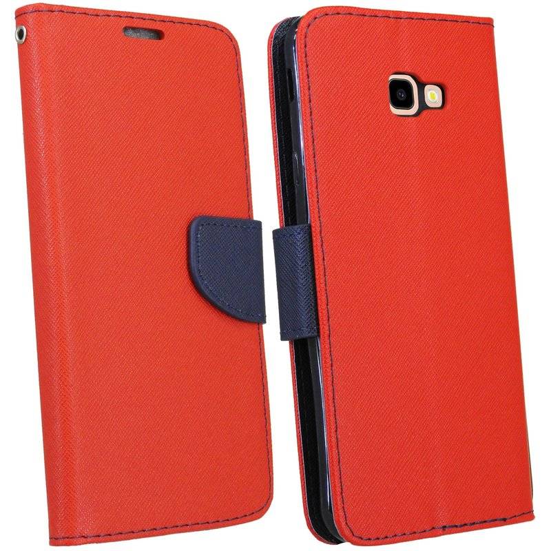 Samsung Galaxy J4+ Plus ( J415F ) Flip Case Tasche Schutzhülle Rot-Blau