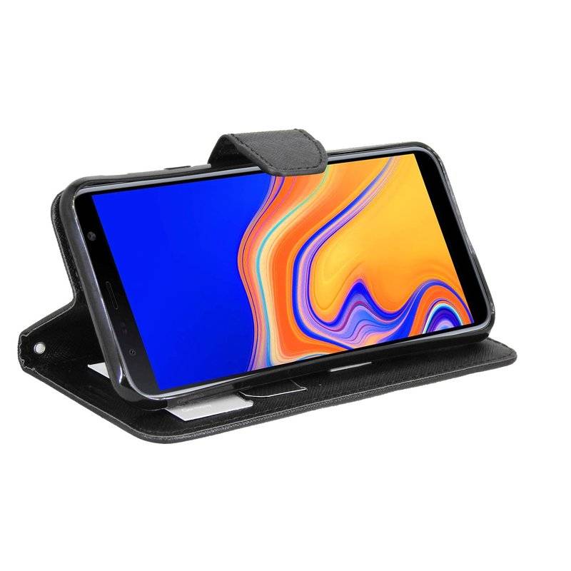 Samsung Galaxy J6+ Plus Flip Case Tasche Schutzhülle Schwarz