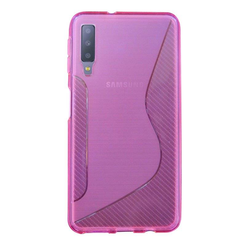 Samsung Galaxy A7 2018 Handy Silikon Schutzhülle Cover Case Pink