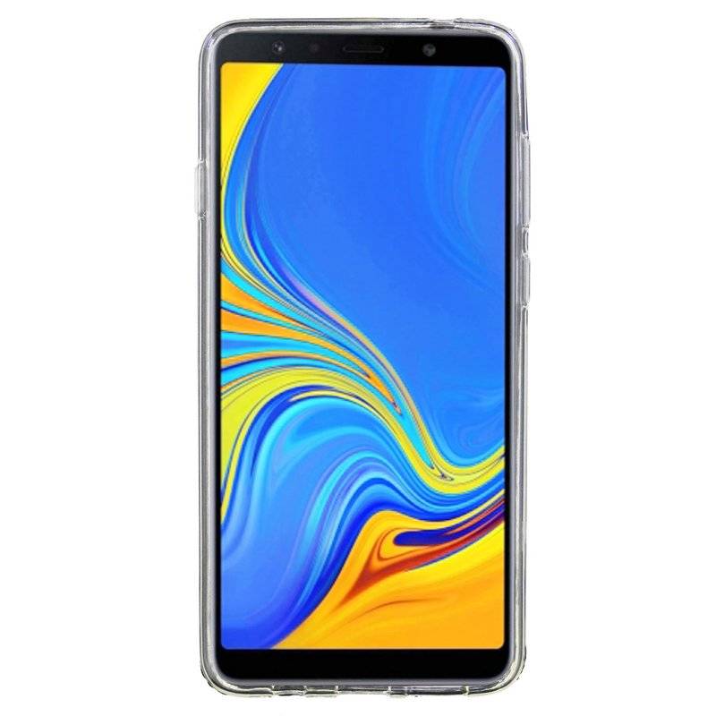 Samsung Galaxy A7 2018 Handy Silikon Schutzhülle Cover Case Transparent