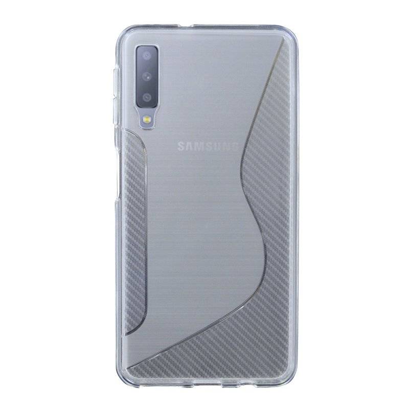Samsung Galaxy A7 2018 Handy Silikon Schutzhülle Cover Case Transparent