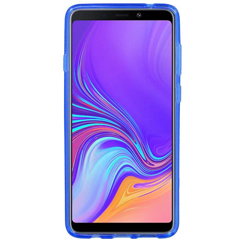 Samsung Galaxy A9 2018 Handy Silikon Schutzhülle Cover Case Blau