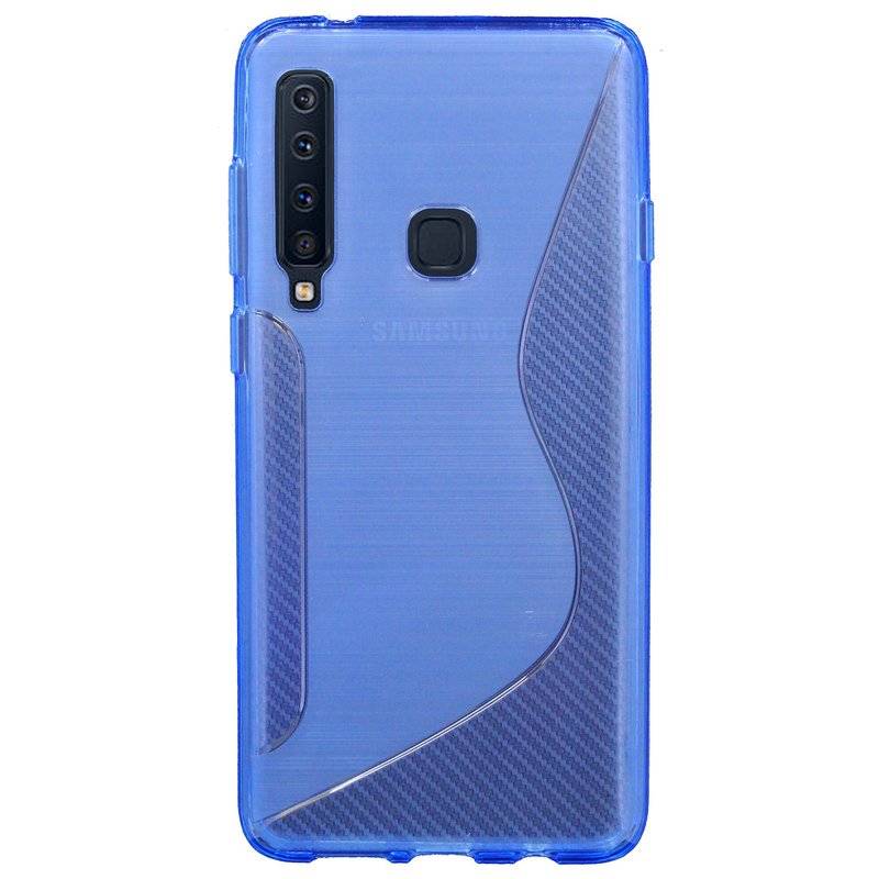 Samsung Galaxy A9 2018 Handy Silikon Schutzhülle Cover Case Blau