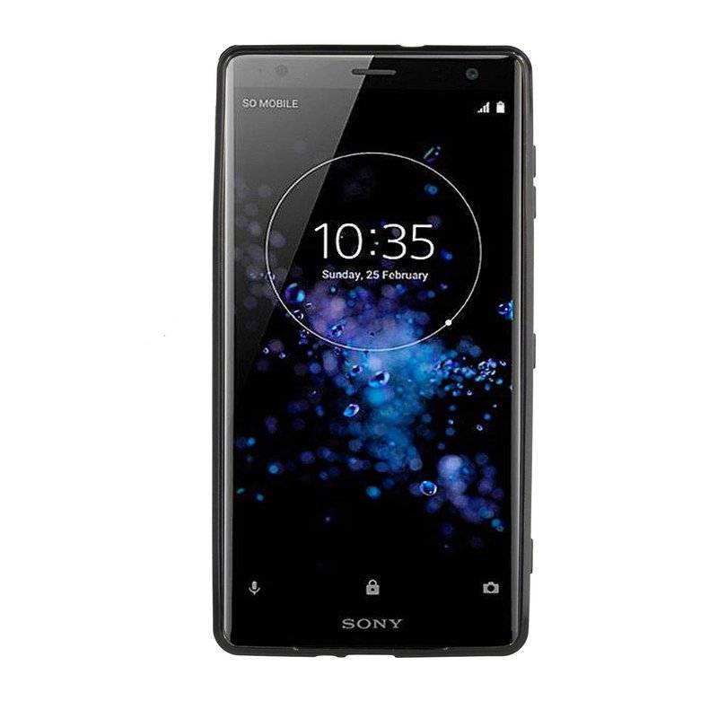 Sony Xperia XZ2 Premium Handy Silikon Schutzhülle Cover Case Schwarz