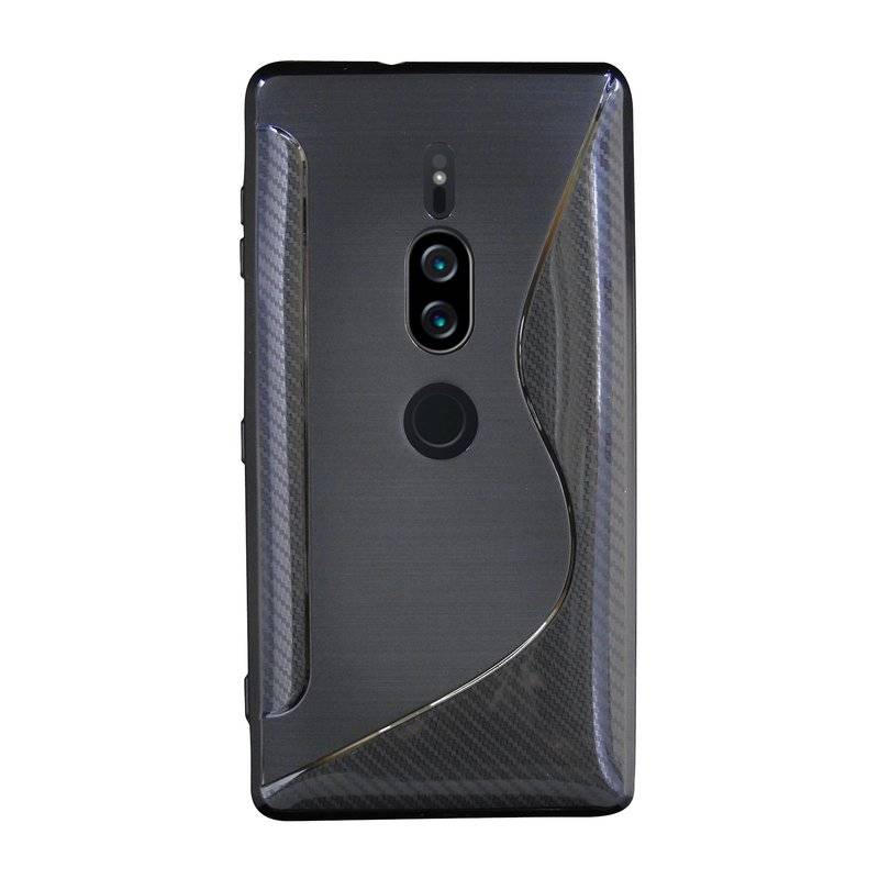 Sony Xperia XZ2 Premium Handy Silikon Schutzhülle Cover Case Schwarz