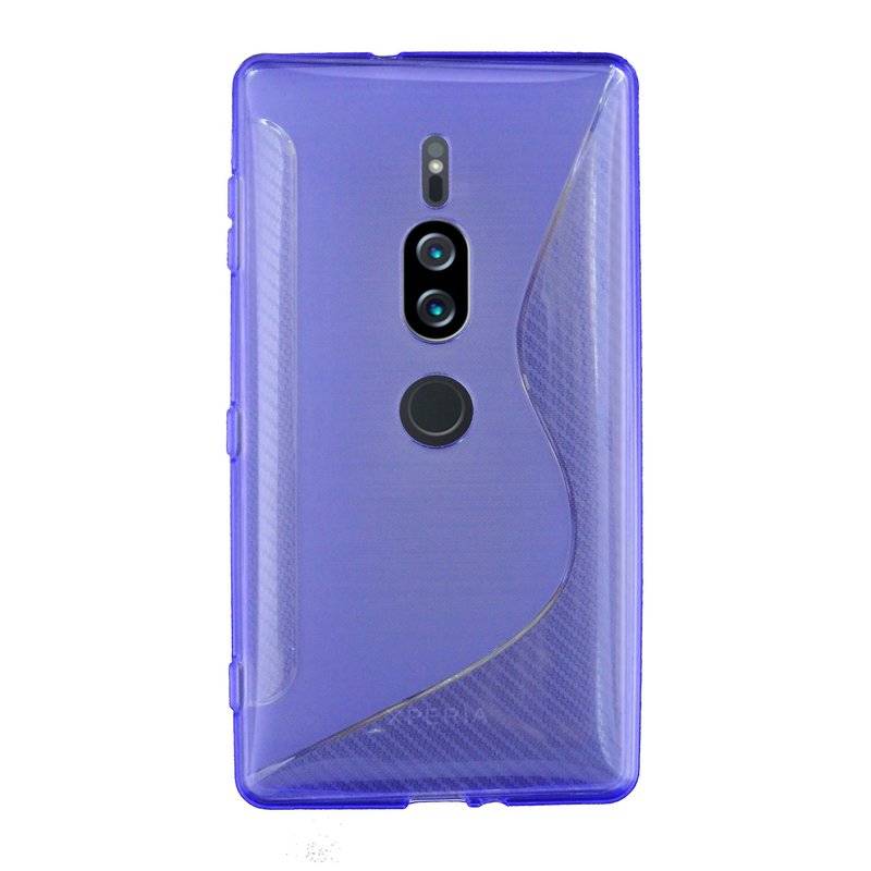 Sony Xperia XZ2 Premium Handy Silikon Schutzhülle Cover Case Lila