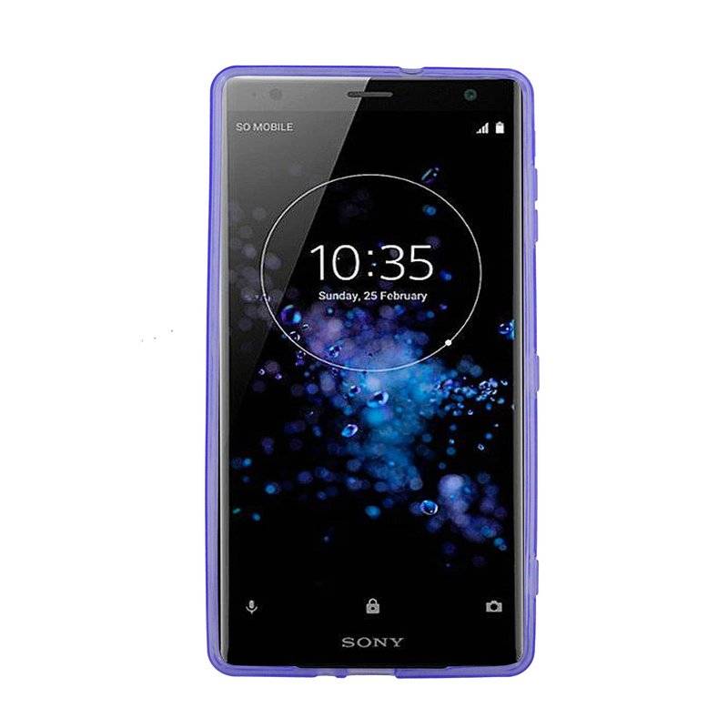 Sony Xperia XZ2 Premium Handy Silikon Schutzhülle Cover Case Lila