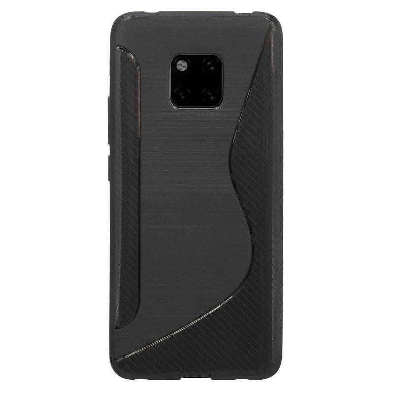 Huawei Mate 20 PRO Silikon Hülle S-Line Cover Case Bumper Schwarz
