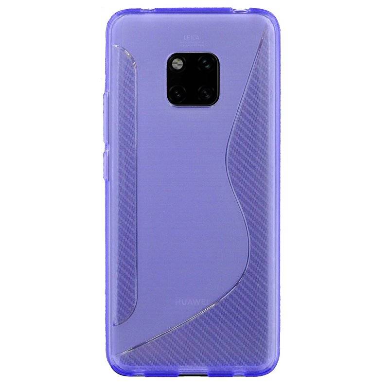 Huawei Mate 20 PRO Silikon Hülle S-Line Cover Case Bumper Lila