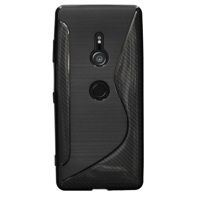Sony Xperia XZ3 Handy Silikon Schutzhülle Cover Case Schwarz