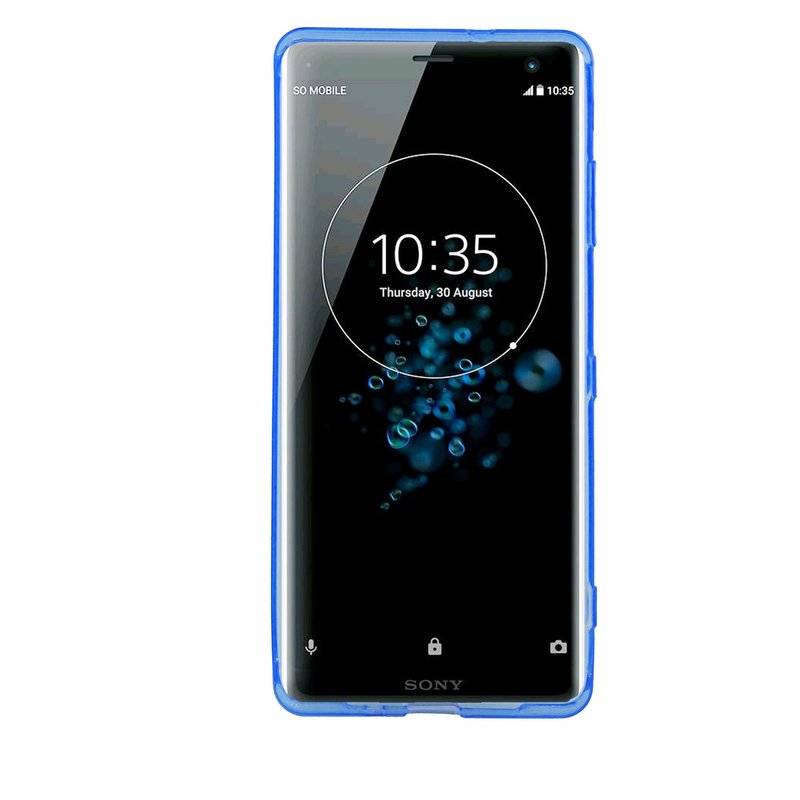 Sony Xperia XZ3 Handy Silikon Schutzhülle Cover Case Blau