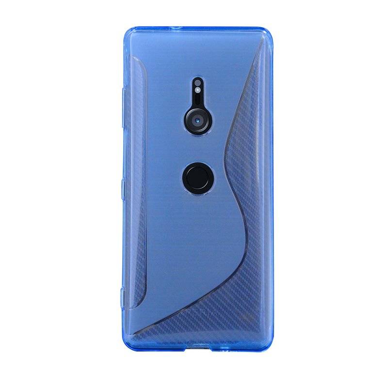 Sony Xperia XZ3 Handy Silikon Schutzhülle Cover Case Blau